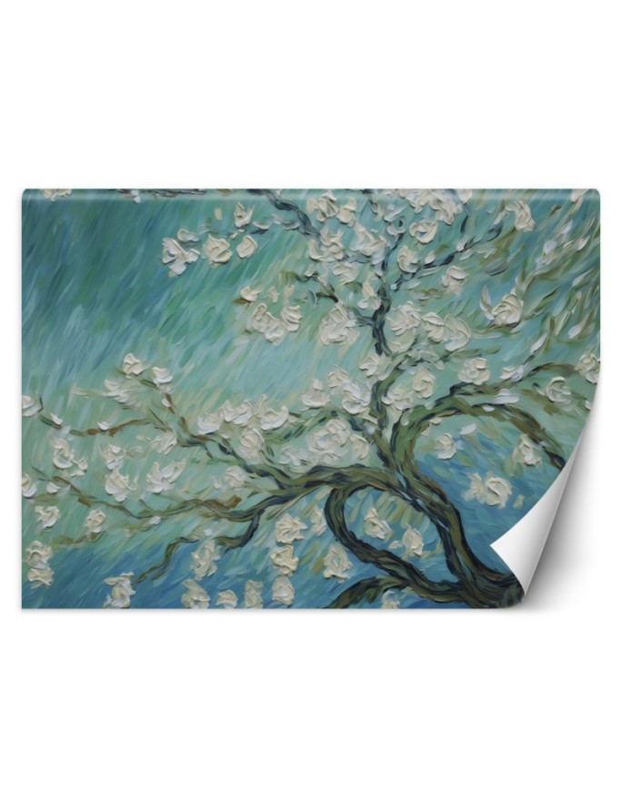 Wall mural Almond tree in...