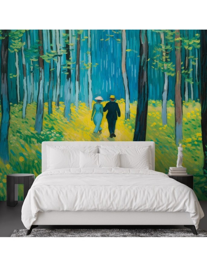 Bedroom wall mural - Couple in the forest - V. van Gogh | FEEBY