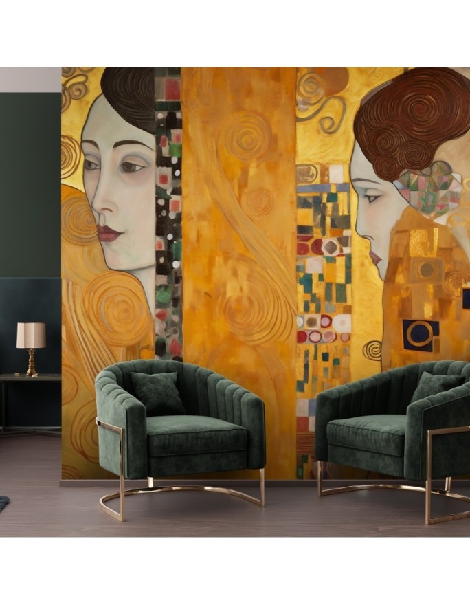 Wall mural - Golden portrait of a woman - G. Klimt | FEEBY