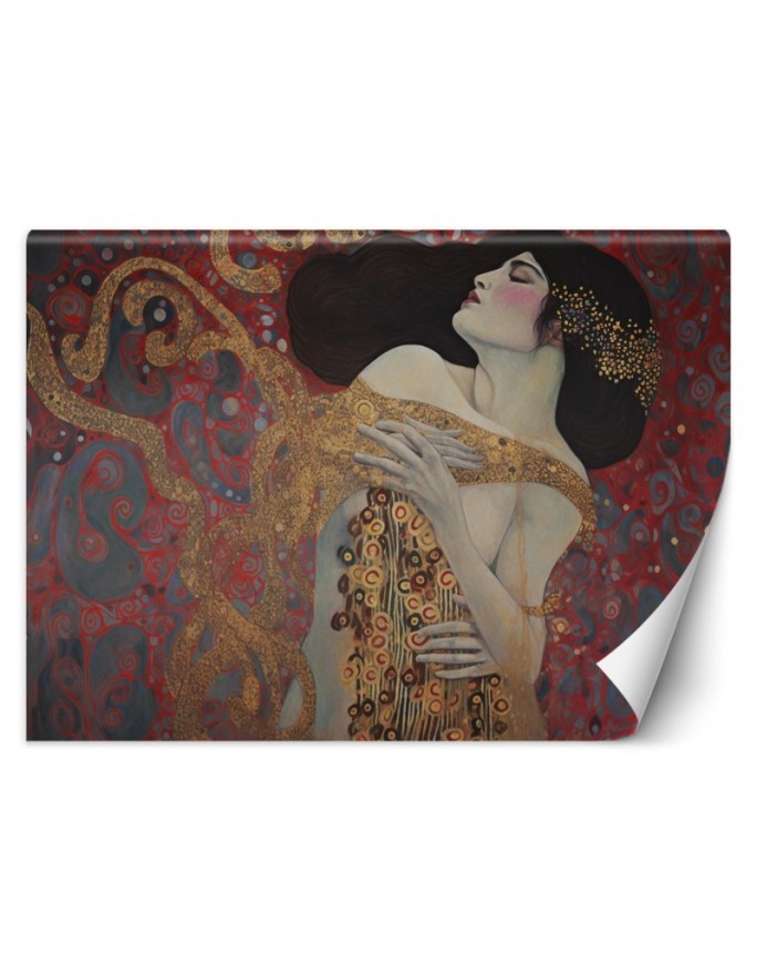 Wall mural - Woman red abstract - G. Klimt | FEEBY