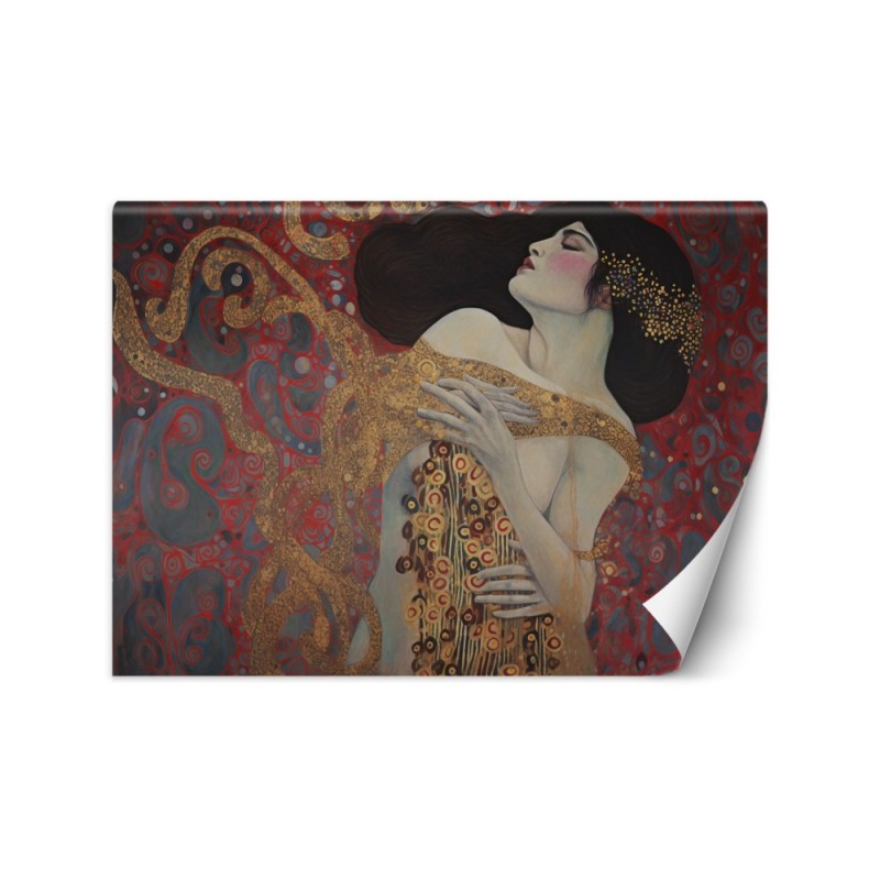 Wall mural - Woman red abstract - G. Klimt | FEEBY
