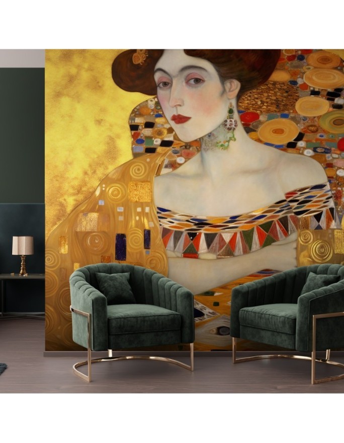 Wall mural - Golden portrait of a woman - G. Klimt | FEEBY