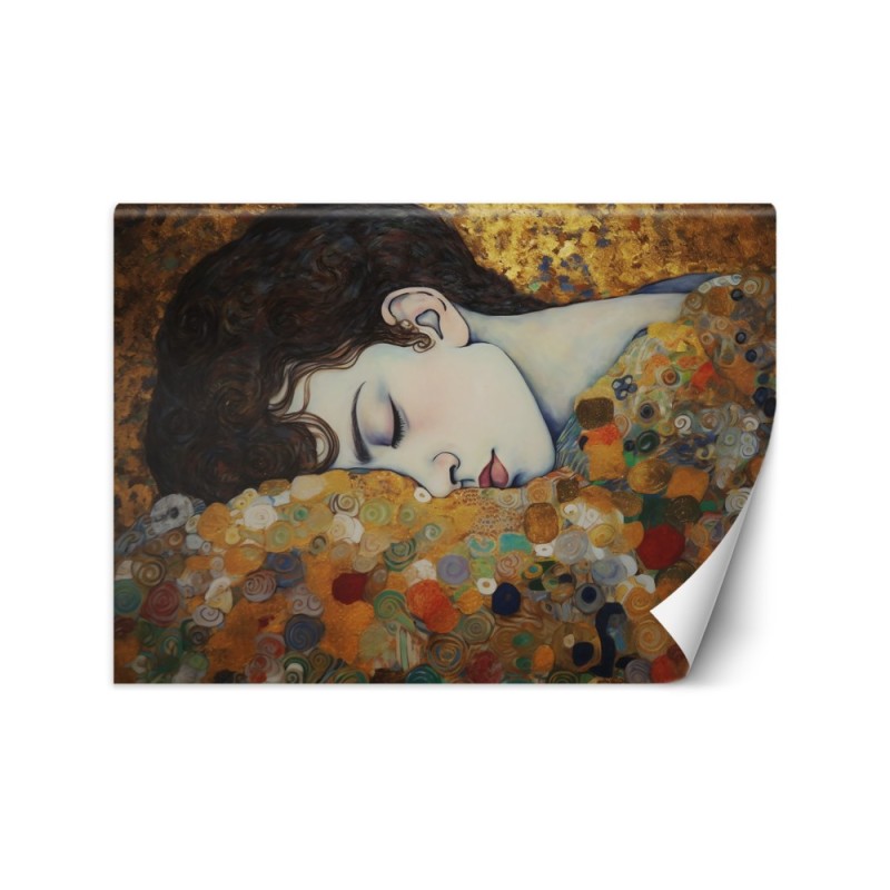 Wall mural for living room - Portrait of a sleeping woman | FEEBY