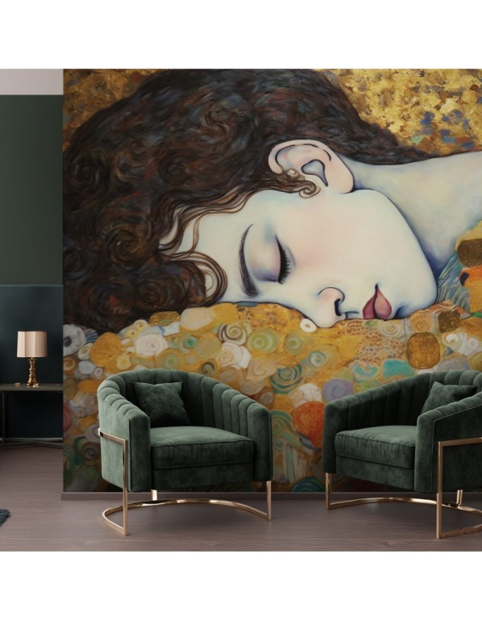 Wall mural for living room - Portrait of a sleeping woman | FEEBY