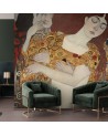 Wall mural for living room - Women's kissing abstract | FEEBY