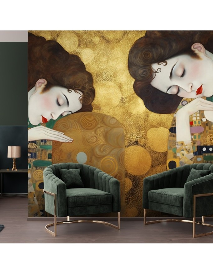Photo wall mural - Portrait of a woman in gold - G. Klimt | FEEBY