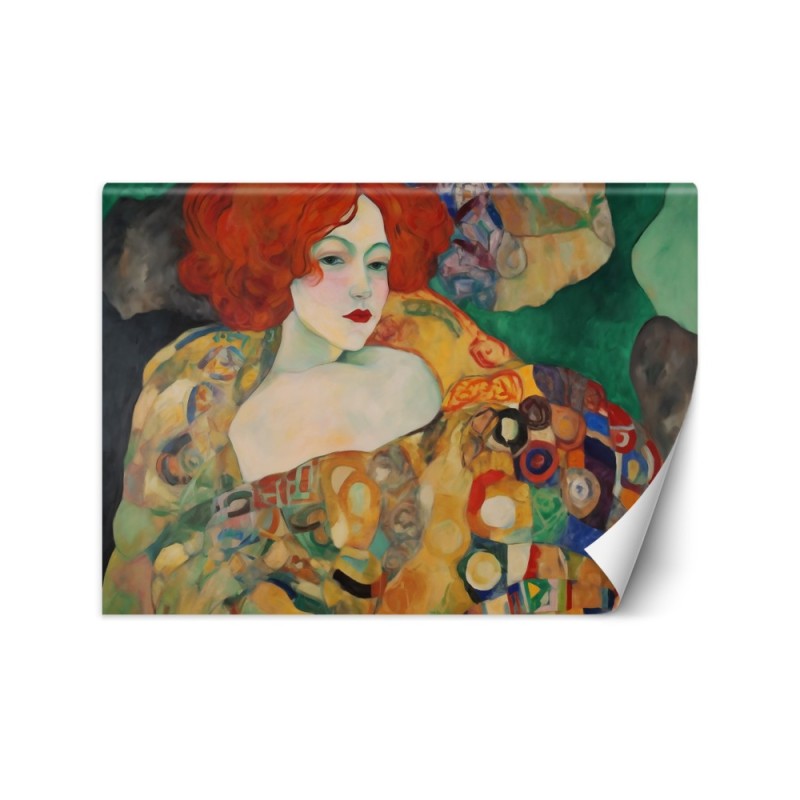 Bedroom wall mural - Red-haired woman - G. Klimt | FEEBY