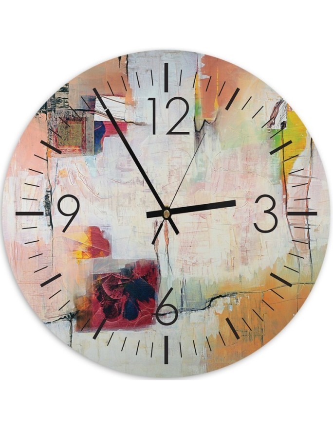 Wall clock - Watercolour abstraction | FEEBY