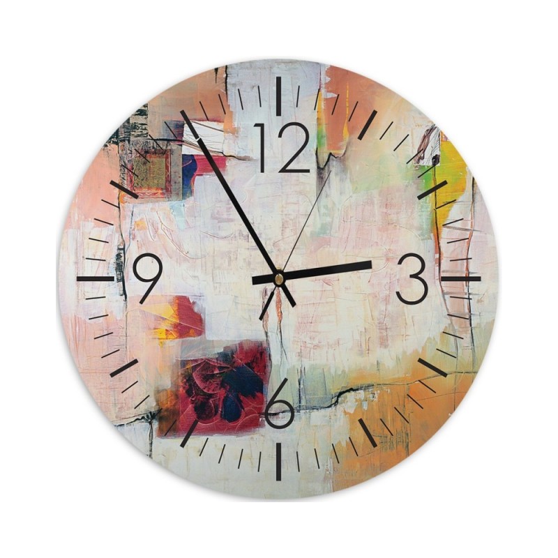 Wall clock - Watercolour abstraction | FEEBY