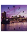 Wall clock - New York at dusk | FEEBY