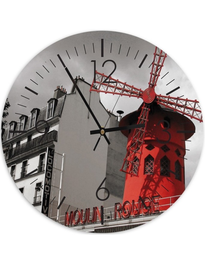 Wall clock Moulin Rouge