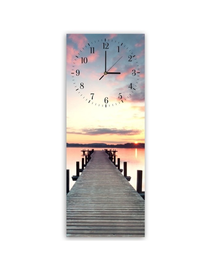 Wall clock - The bridge at sunset | FEEBY