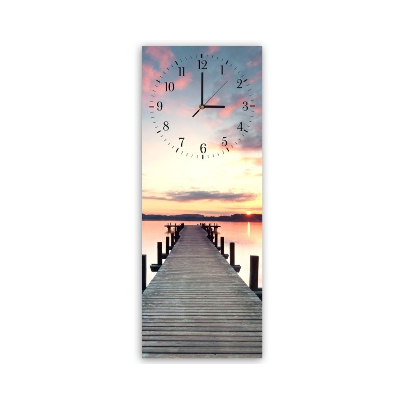 Wall clock - The bridge at sunset | FEEBY