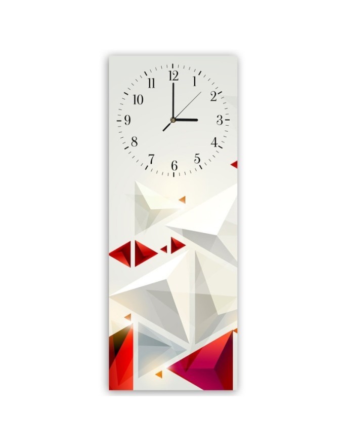 Wall clock - Abstract triangles | FEEBY