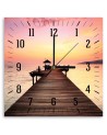 Wall clock - The bridge and the setting sun | FEEBY