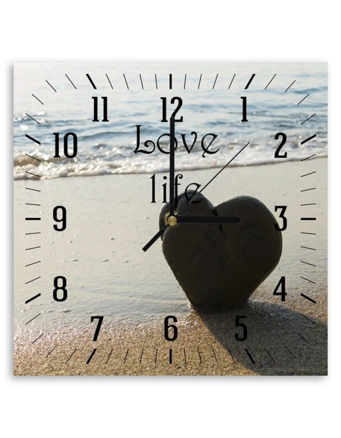 Wall clock - Heart on the beach | FEEBY