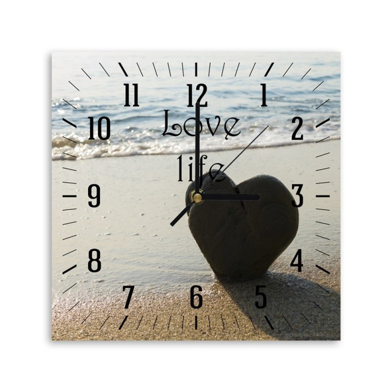 Wall clock - Heart on the beach | FEEBY