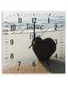 Wall clock - Heart on the beach | FEEBY