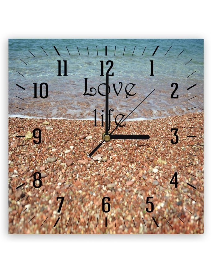 Wall clock - Seashore and stones | FEEBY