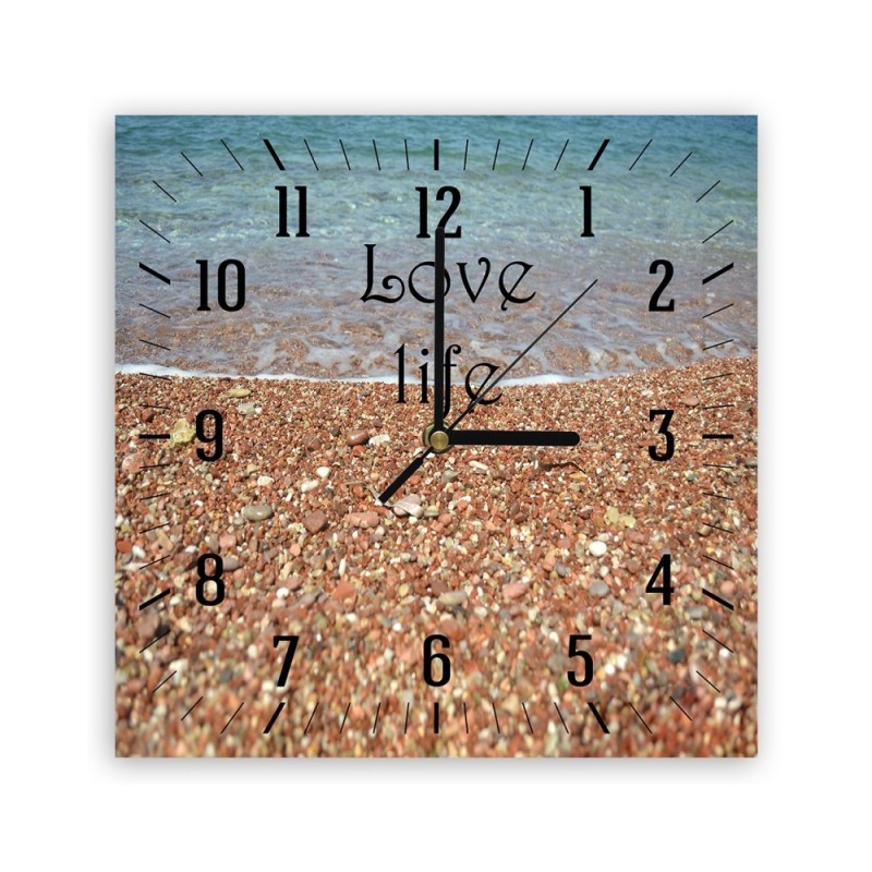 Wall clock - Seashore and stones | FEEBY