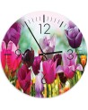 Wall clock - Coloured tulips | FEEBY