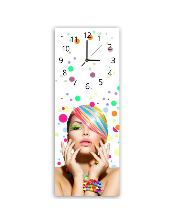 Wall clock - Woman in colours | FEEBY