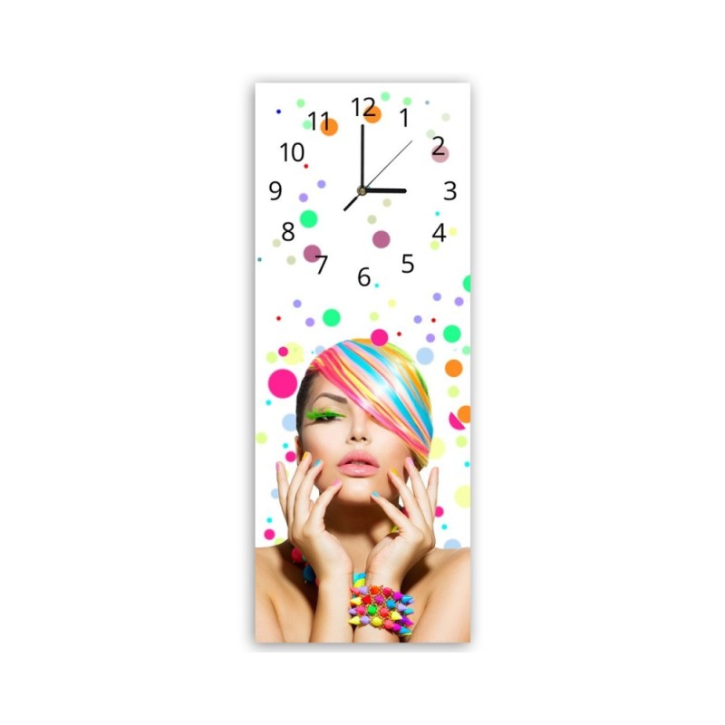 Wall clock - Woman in colours | FEEBY