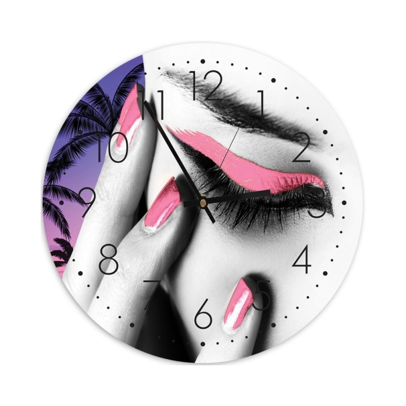 Wall clock - Pink make-up | FEEBY