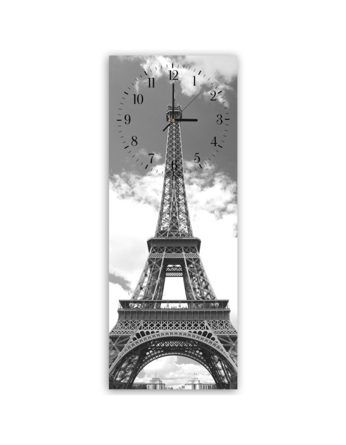 Wall clock - Eiffel Tower in the clouds | FEEBY