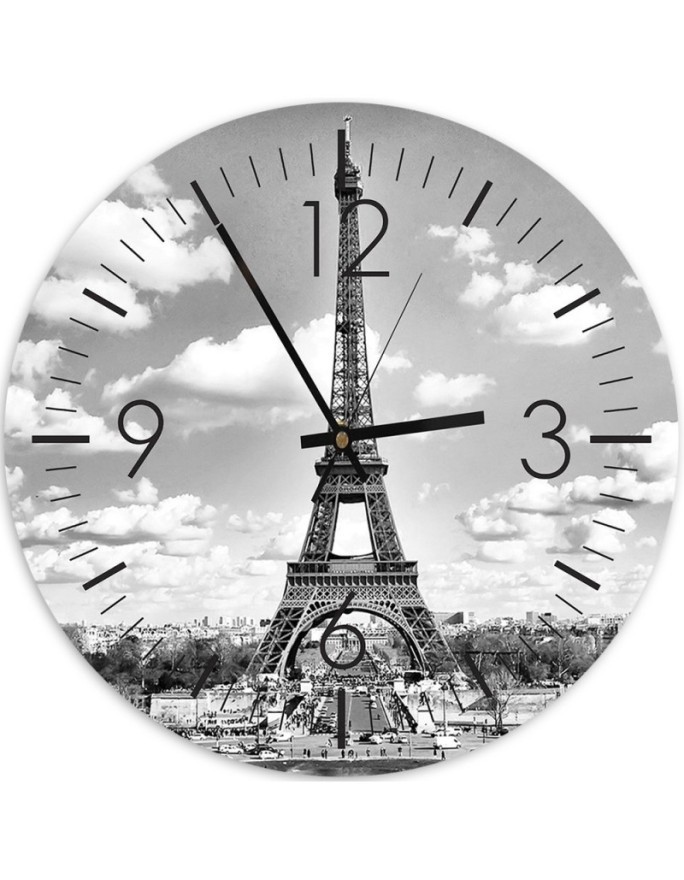 Wall clock - View of the Eiffel Tower | FEEBY