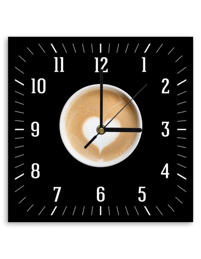 Wall clock Coffee with a heart