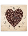 Wall clock - Heart made from coffee beans | FEEBY