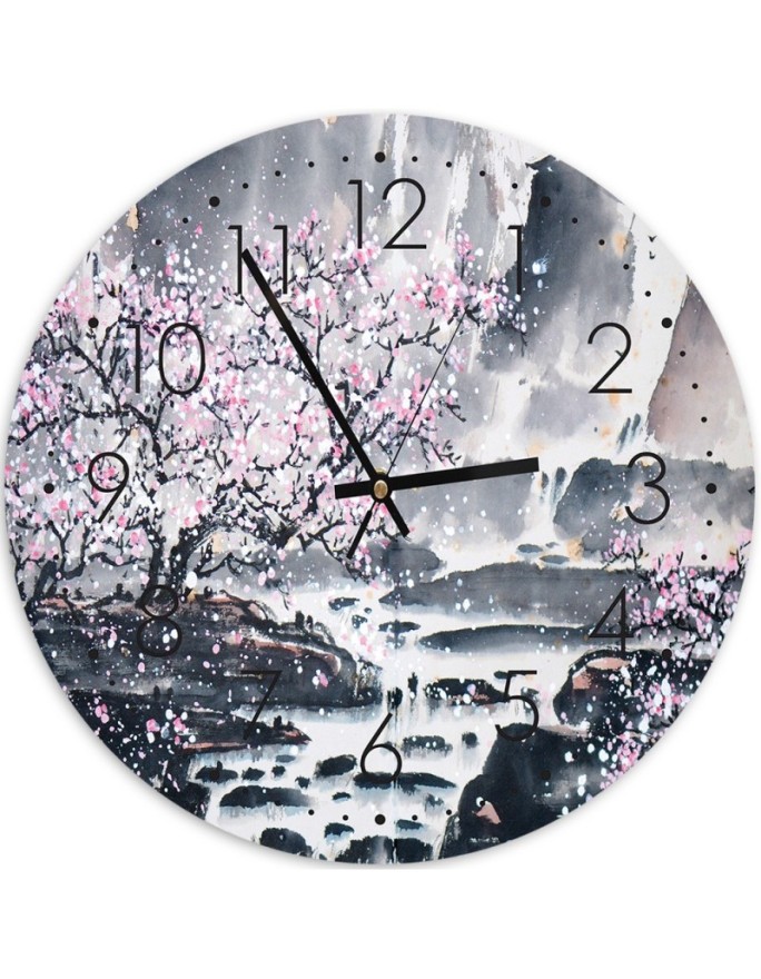 Wall clock Cherry blossom