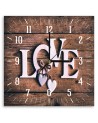 Wall clock - Love on dark boards | FEEBY