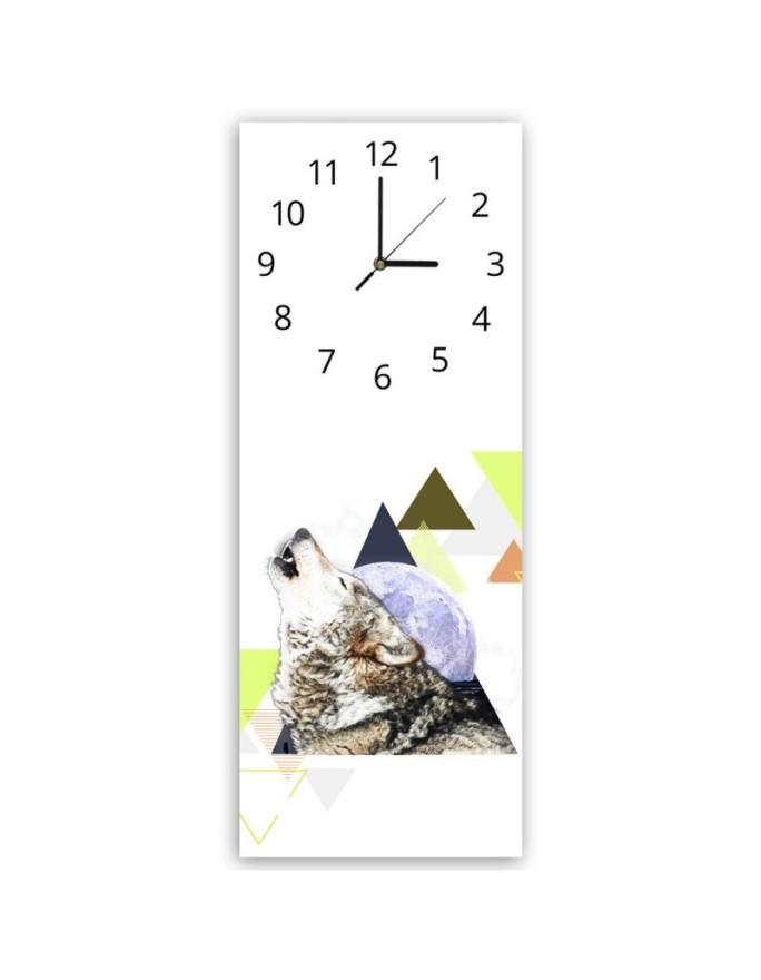 Wall clock Howling wolf