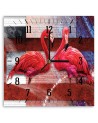 Wall clock - Pair of flamingos | FEEBY