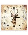 Wall clock - Deer in sepia | FEEBY