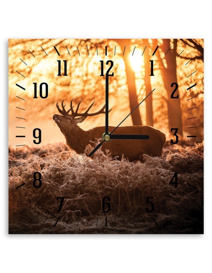 Wall clock - Deer in the sunshine | FEEBY