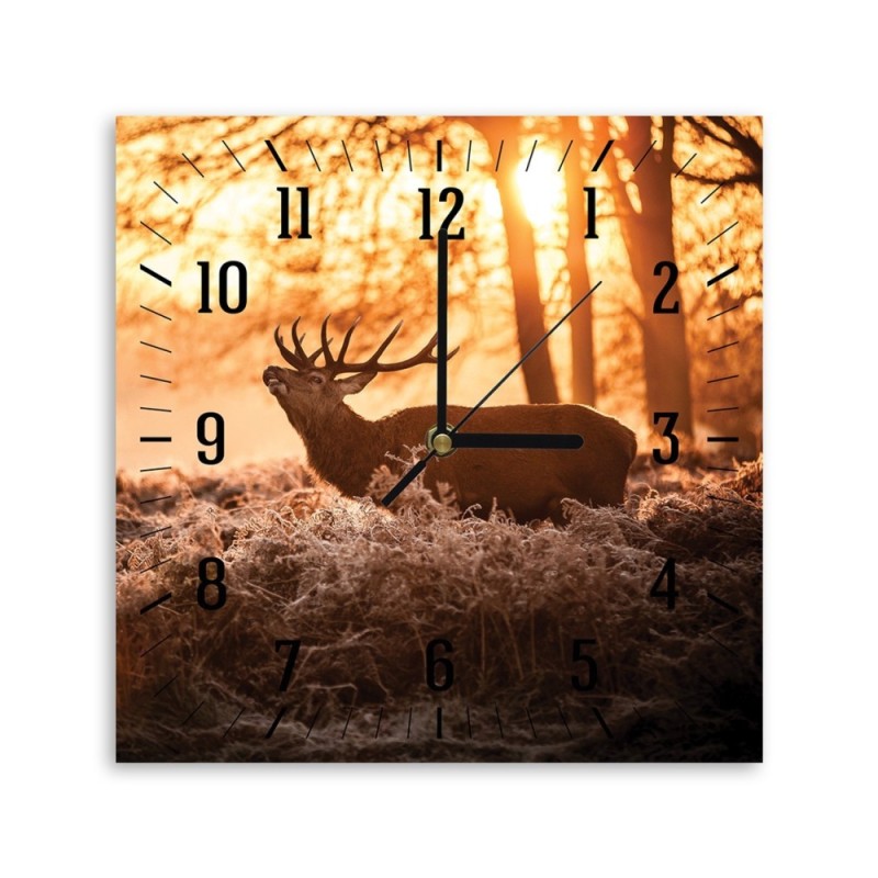 Wall clock - Deer in the sunshine | FEEBY