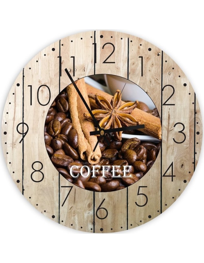Wall clock - Coffee with cinnamon | FEEBY