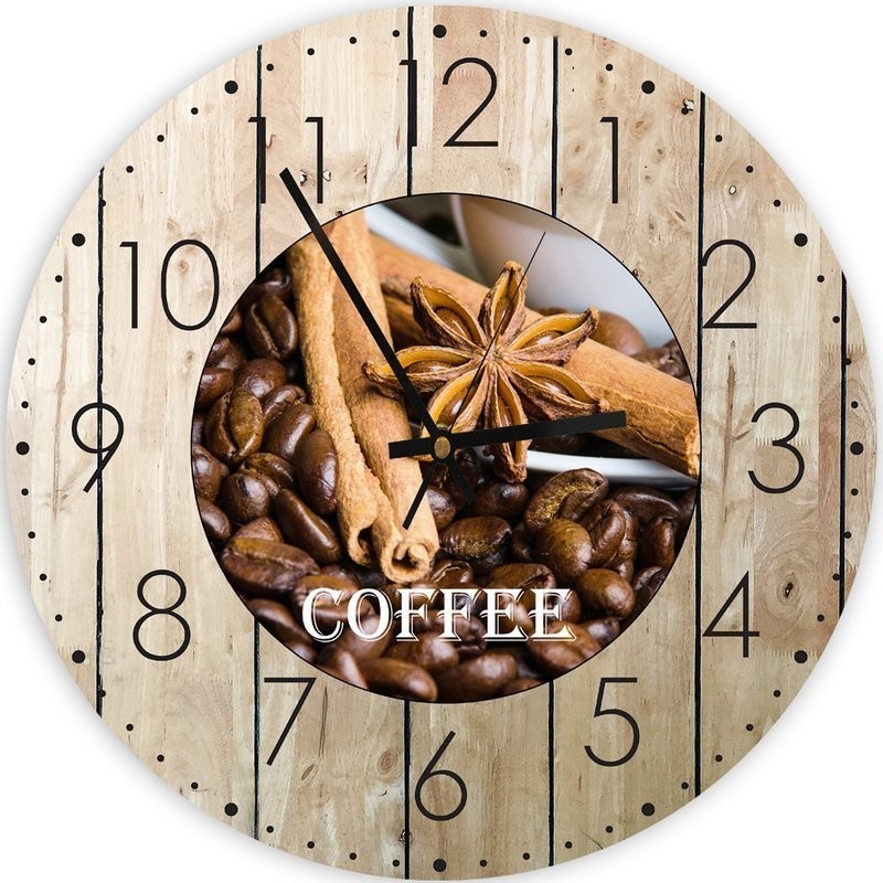 Wall clock - Coffee with cinnamon | FEEBY