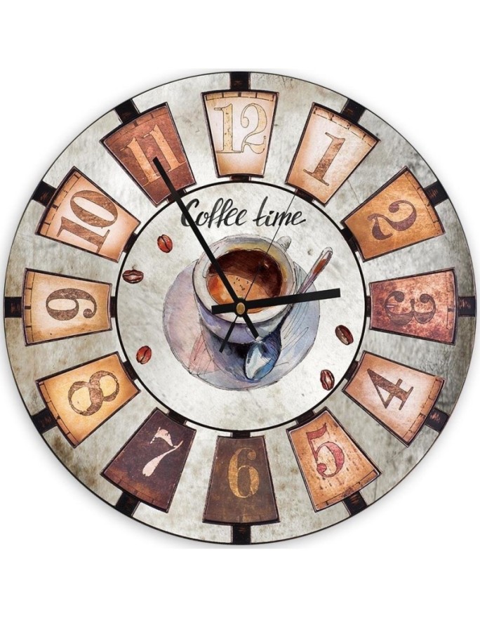 Wall clock Cup of hot coffee