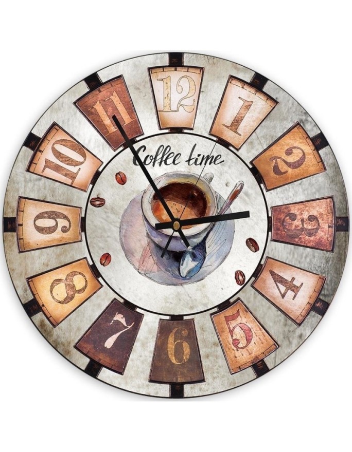 Wall clock - Cup of hot coffee | FEEBY