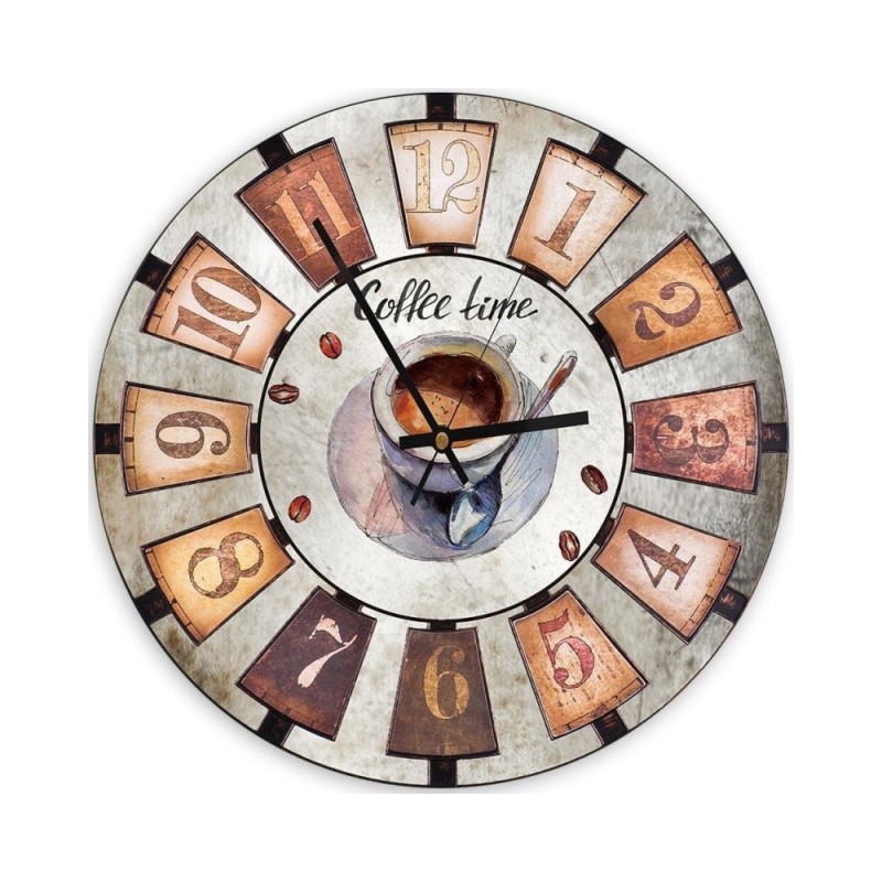Wall clock - Cup of hot coffee | FEEBY