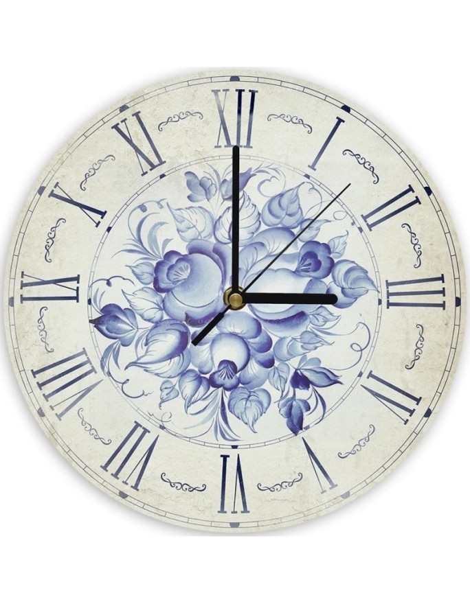 Wall clock - Purple flowers | FEEBY