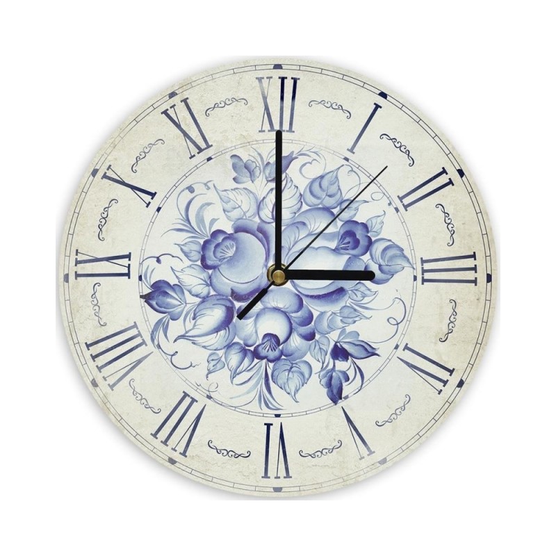 Wall clock - Purple flowers | FEEBY