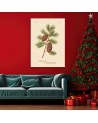Christmas canvas art - Pinecone and Merry Christmas inscription | FEEBY