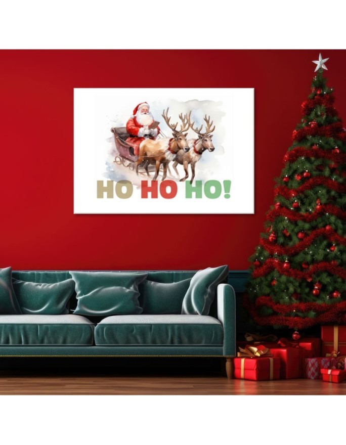 Christmas picture - Father Christmas on a sleigh | FEEBY