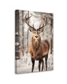 Christmas canvas art - Reindeer in the forest | FEEBY