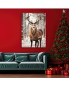Christmas canvas art - Reindeer in the forest | FEEBY
